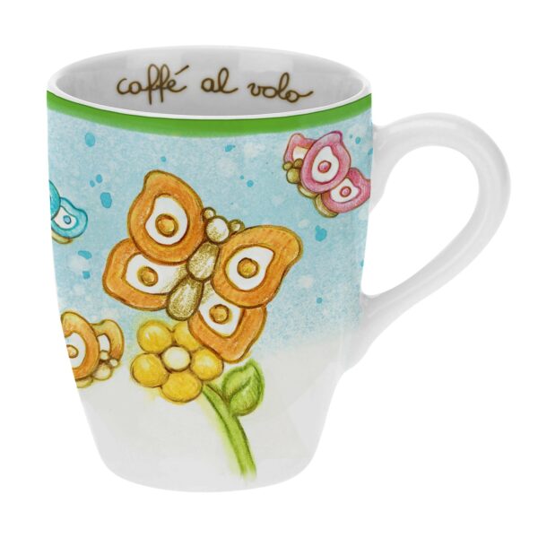 MUG AZZURRA CON FARFALLE | THUN