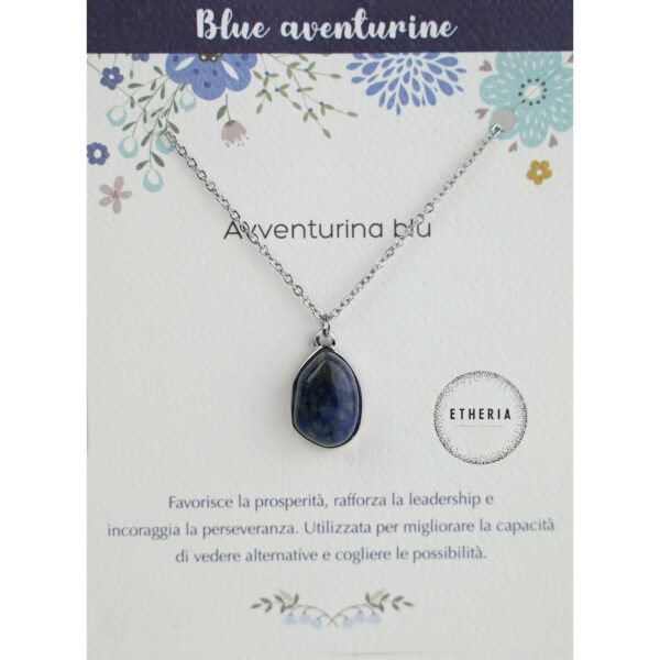 PIETRE DELL'ANIMA • COLLANA AVVENTURINA BLU | ETHERIA GIOIELLI