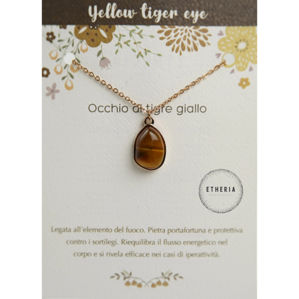 PIETRE DELL'ANIMA • COLLANA OCCHIO DI TIGRE GIALLO | ETHERIA GIOIELLI