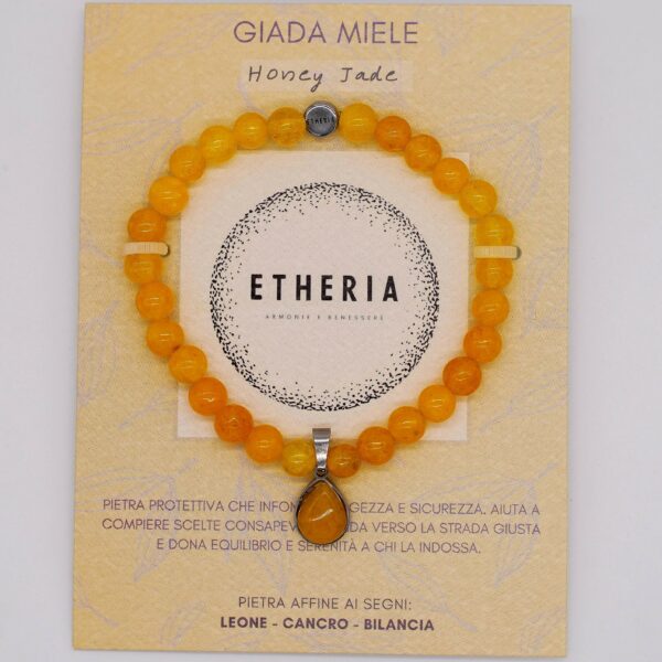 PIETRE DELLA VITA • BRACCIALE GIADA MIELE | ETHERIA GIOIELLI