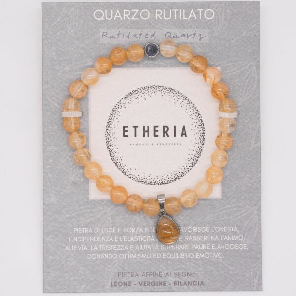 PIETRE DELLA VITA • BRACCIALE QUARZO RUTILATO | ETHERIA GIOIELLI